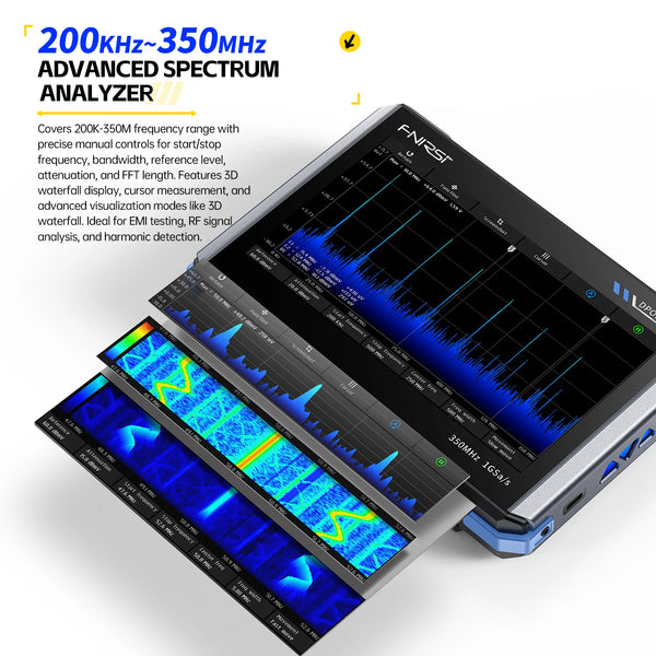 FNIRSI DPOS350P 4in1 Tablet Oscilloscope 2 Channel 350MHz Signal Generator 50MHz detail image 4