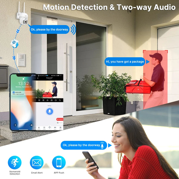 Hiseeu 3/5MP WiFi Security Surveillance Camera System Kit Motion Tracking Color Night Vision 10CH NVR Wireless CCTV Cameras Set