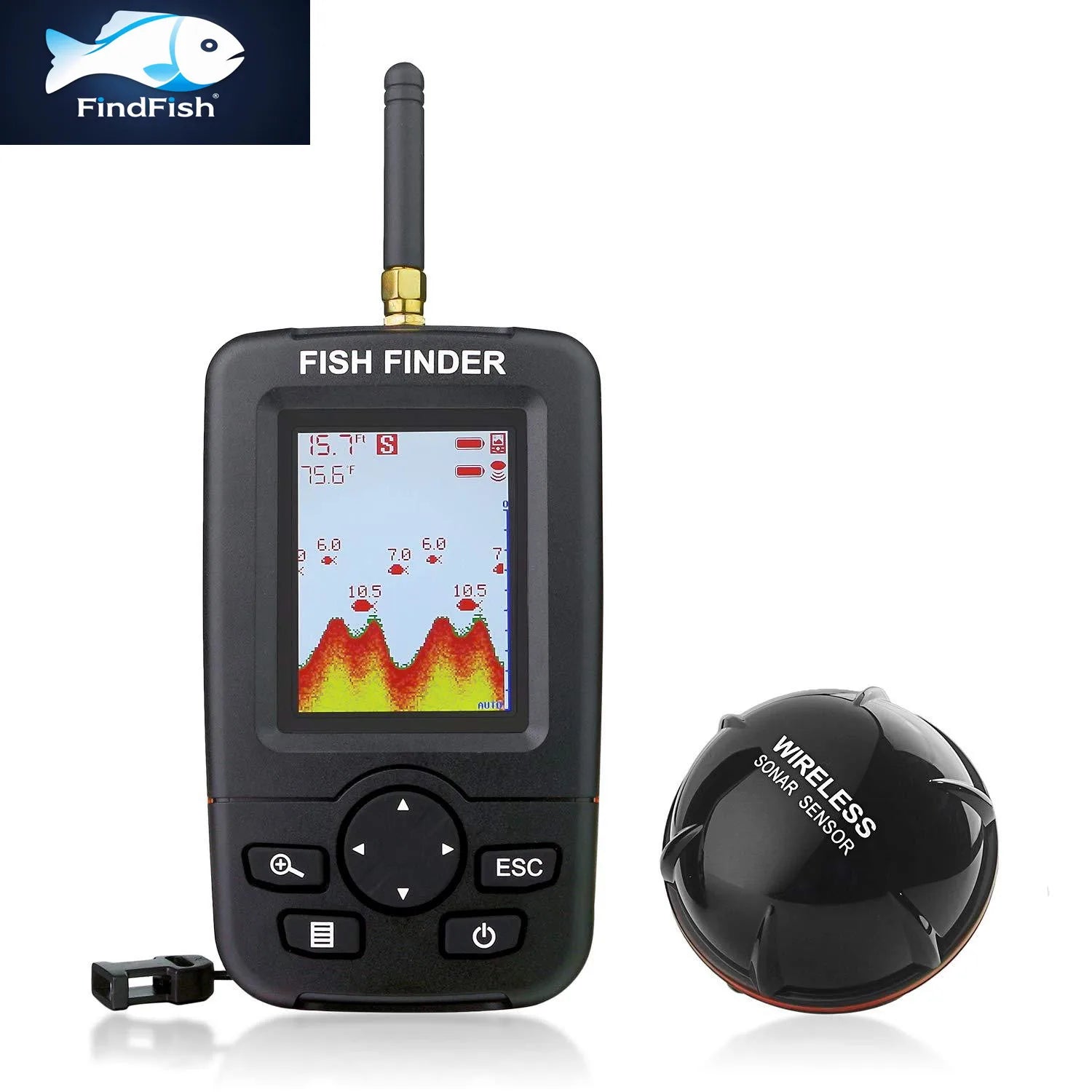 100M Portable Sonar Fish Finders Fishing lure Echo Sounder Fishing Finder Alarm Transducer Lake Sea Fishi product image