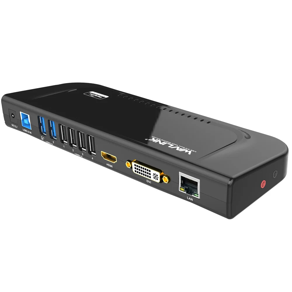 Wavlink USB 3.0 Universal Displaylink Docking Station Support Dual 2K@60Hz HDMI/DVI External detail image 7