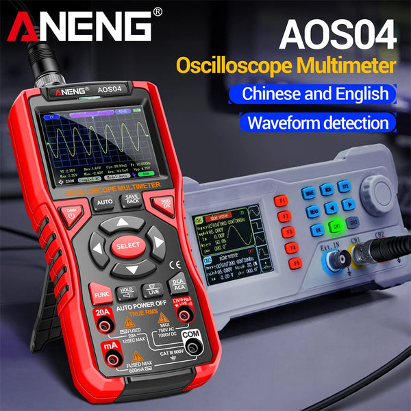 ANENG AOS04 Handheld Oscilloscope Multimeter Digital 50MS/s Sampling Rate Bandwidth Waveform AC Voltage C product image