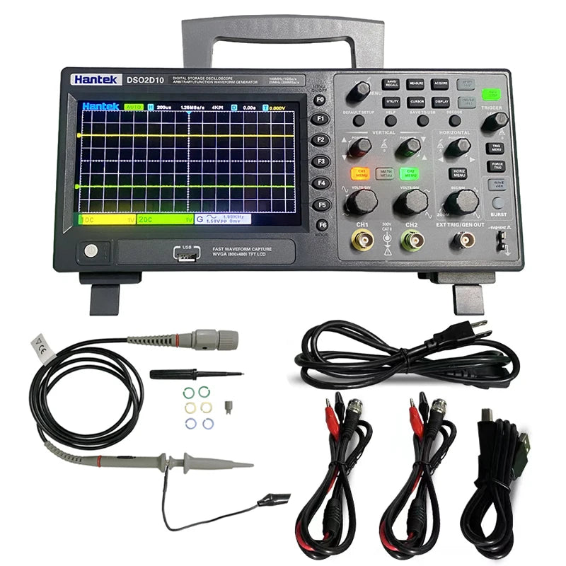 Hantek DSO2D15 Digital Oscilloscope DSO2C10 2D10 2 Channels 150MHz Oscilosc pio 25MHz Signal detail image 8