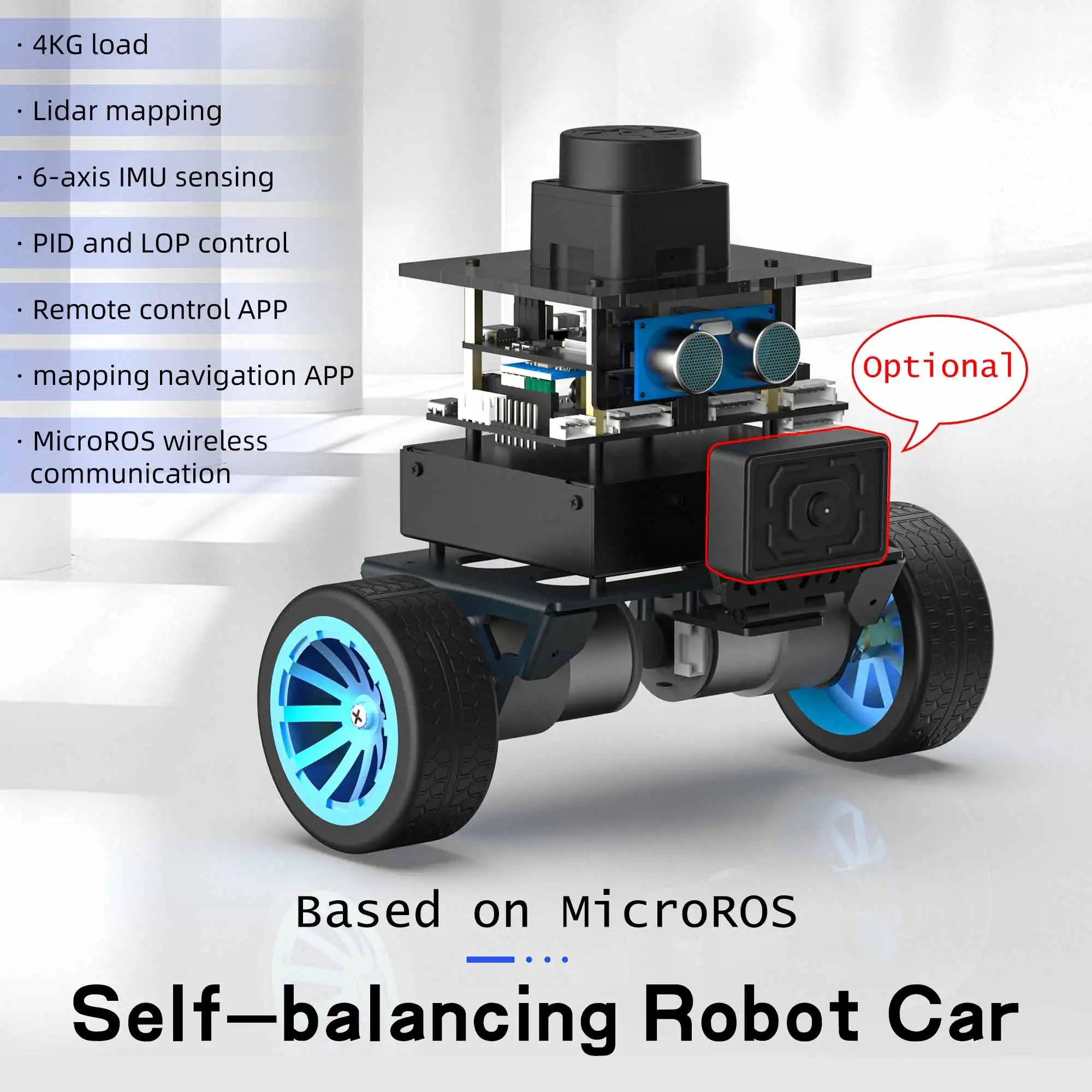 Yahboom MicroROS Self-Balancing Robot Car Kit With MPU6050 Lidar Ultrasonic Module ROS-HUMBLE Virtual Mac product image