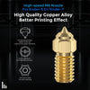 Official Creality Ender 3 V3 SE Nozzles 0.4mm 5PCS High-Speed Brass Nozzles M6 Hotend Extruder Nozzle for Ender 5 S1/Ender 7 3D