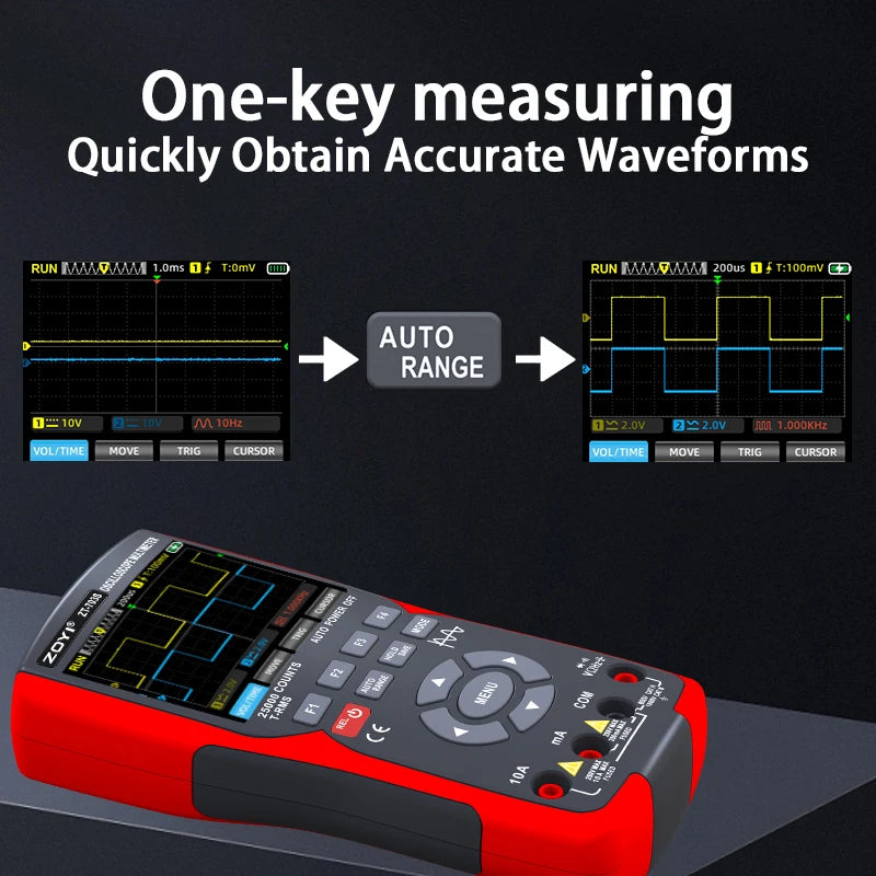 Multi-instrument dual-channel oscilloscope ZT-703S multi-function multimeter signal detail image 6