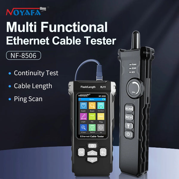 NOYAFA NF 8506 Multifunction Ethernet Cable Tester IP Scan Ping Poe Test Wire Continuity Test RJ45 RJ11 N product image