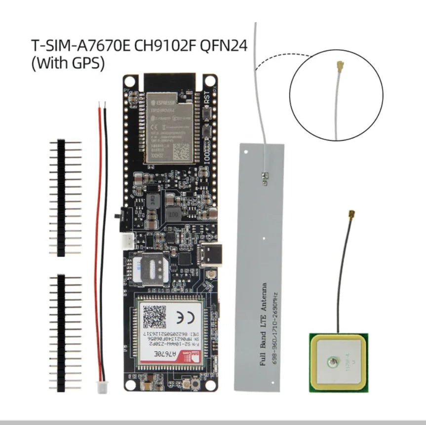 T-PCIE/T-SIM A7670E A7670SA R2 Wireless Module ESP32 Chip Support GSM/GPRS/EDGE For Arduino detail image 12