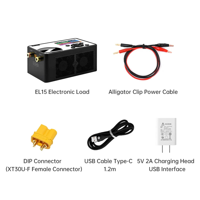 ALIENTEK EL15 DC Electronic Load 150W Battery Capacity Tester Mini Programmable Power Supply Checker Constant Current Voltage