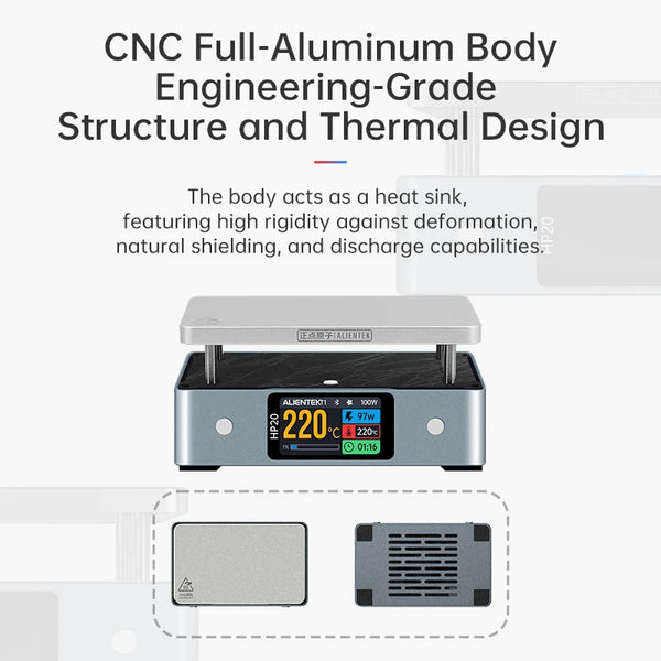 ALIENTEK HP20 Hot Plate Preheater MINI Heating Plate Soldering Station PD3.1 Digital Constant Temperature 350° Heating Tool 200W