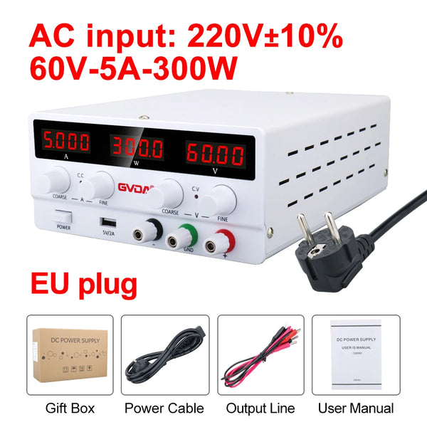GVDA Adjustable DC Power Supply 30V 10A Lab Power Supply 300W Voltage Regulator Stabilizer detail image 10