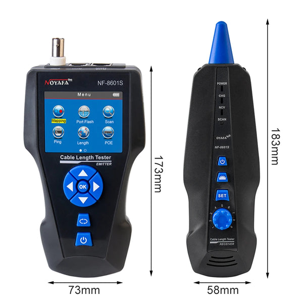 NOYAFA NF-8601S Multifunction TDR Enthernet Cable Tester Rj45 Rj11 BNC Cat5 Cat6 6E Cat7 POE detail image 5