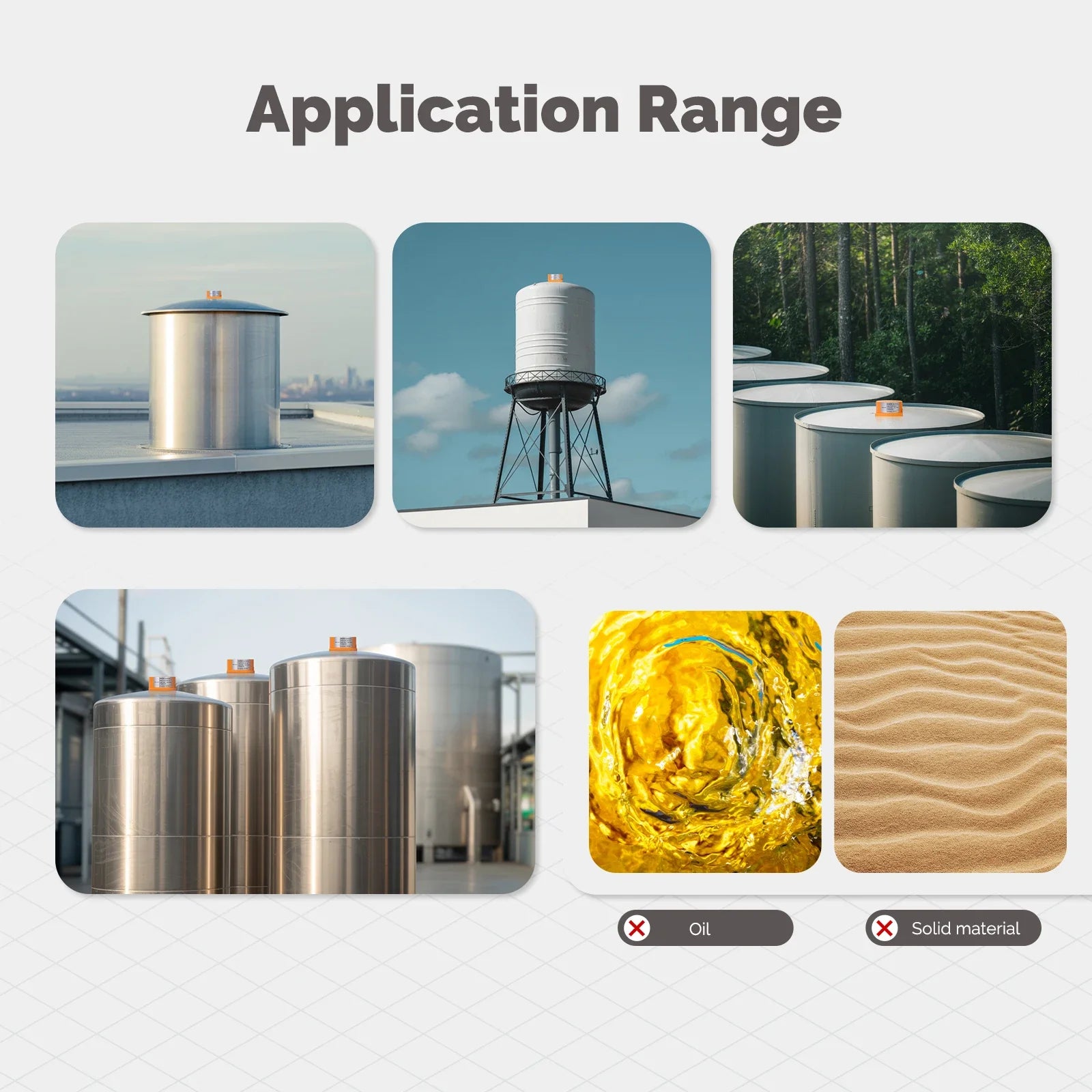 MOES Tuya WiFi/ZigBee Smart Water Level Sensor with APP Alarm Alert, Ultrasonic Tank detail image 6