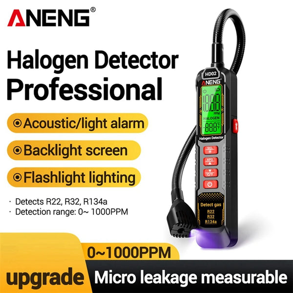 ANENG HD02 Halogen Leak Detector R22/R32/R134a Gas Detector Analyzer Rechargable Refrigerant detail image 2