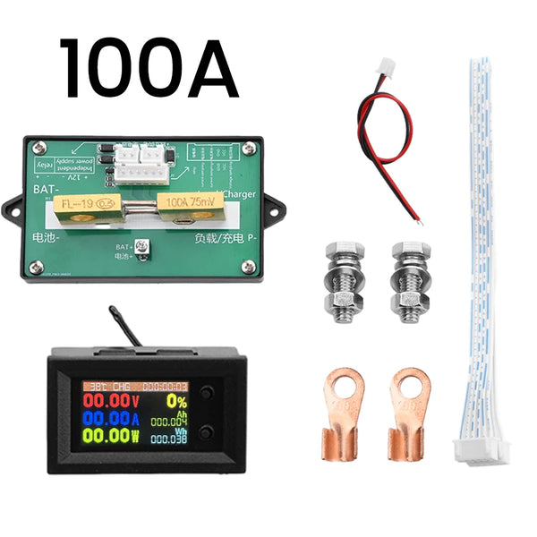 DC7~200V Digital Power Energy Voltmeter Ammeter Bi-Directional Metering Coulometer Battery detail image 12