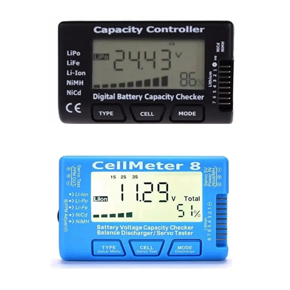 RC CellMeter 8 1-8S / Cellmeter 7 1-7S Battery Capacity Voltage Test Meter LiPo li-lon NiMH Meter 8 High Quality Wholesale