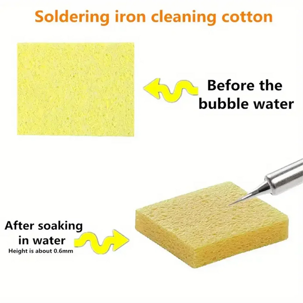 Soldering Iron Tips Cleaning Sponge 10/100pcs High Temperature Resistant Spong for Electric Soldering Iron Removal Tin