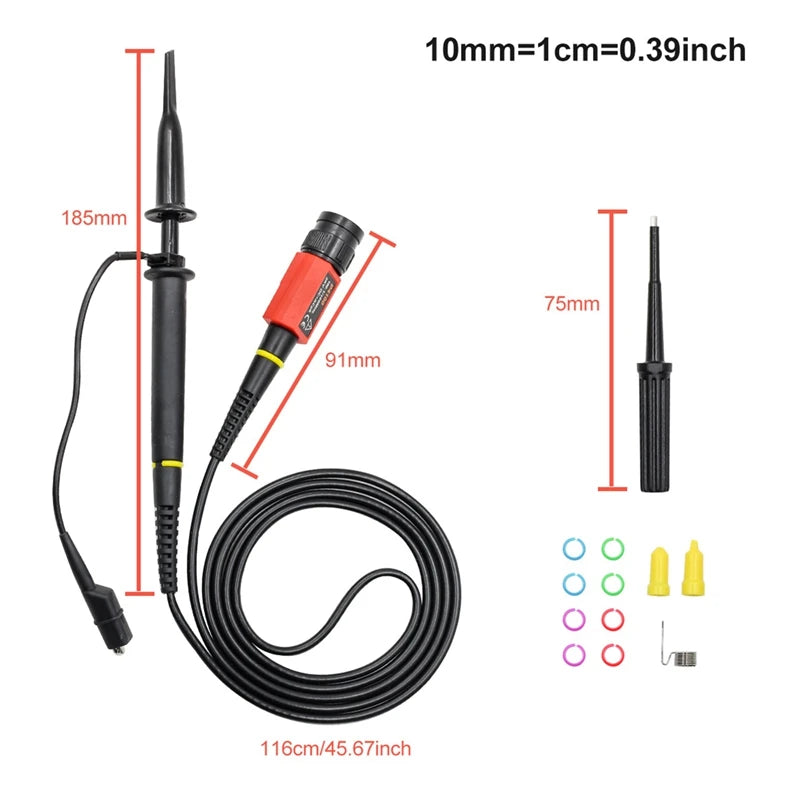 P4100 Oscilloscope Probe 100:1 2KV High Voltage 100Mhz Safety BNC Connector For detail image 3