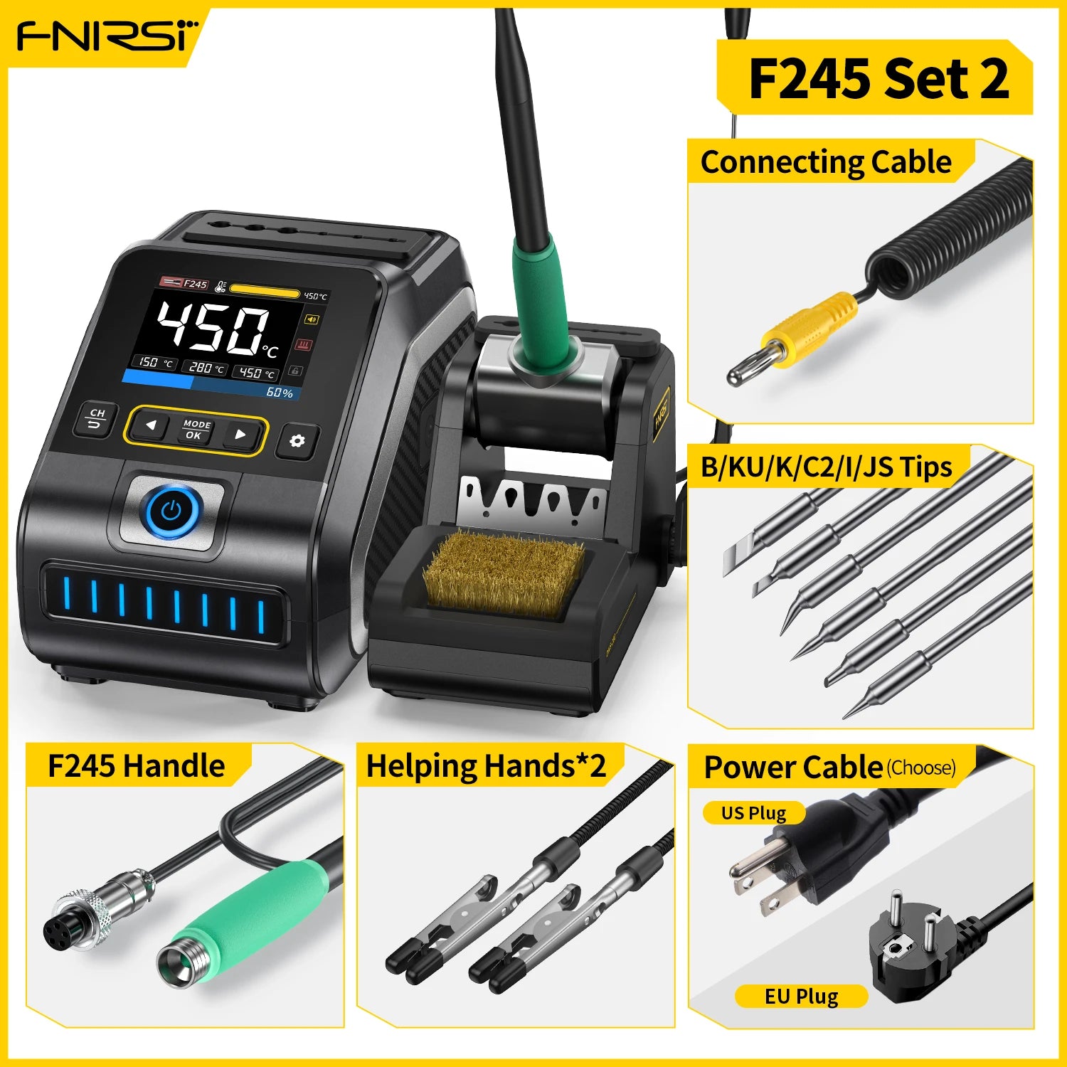 FNIRSI DWS-200 Power Repaid Heating Soldering Iron Staion detail image 9