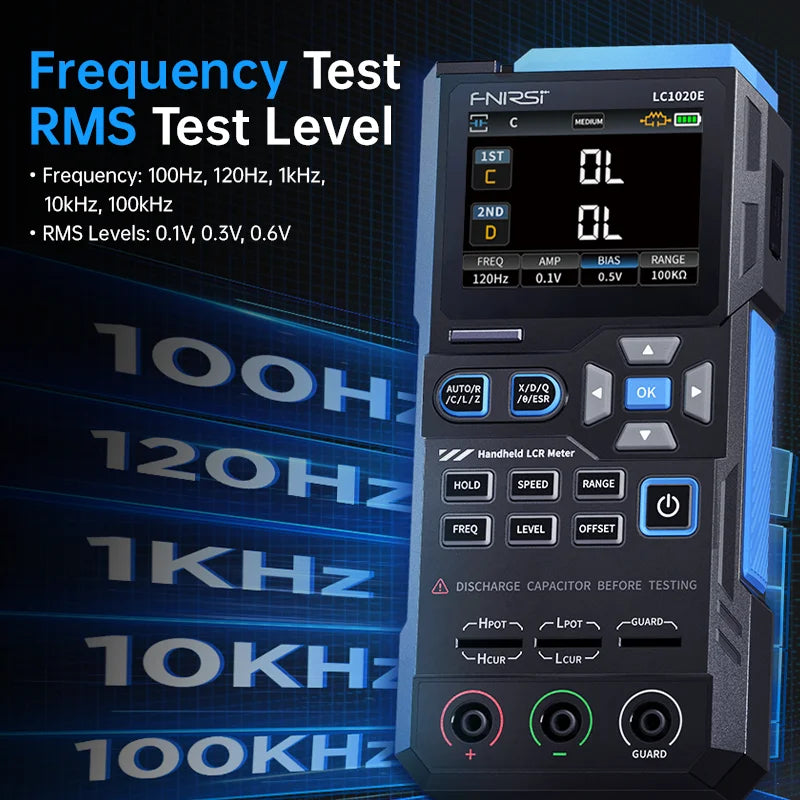FNIRSI LC1020E Handheld Digital Bridge LCR Meter Auto-Ranging Inductance, Capacitance detail image 3