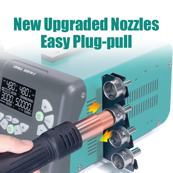 YIHUA 853D 5A II DC Power Supply With 970W Hot Air Soldering Station 3 in 1 Soldering Iron detail image 6