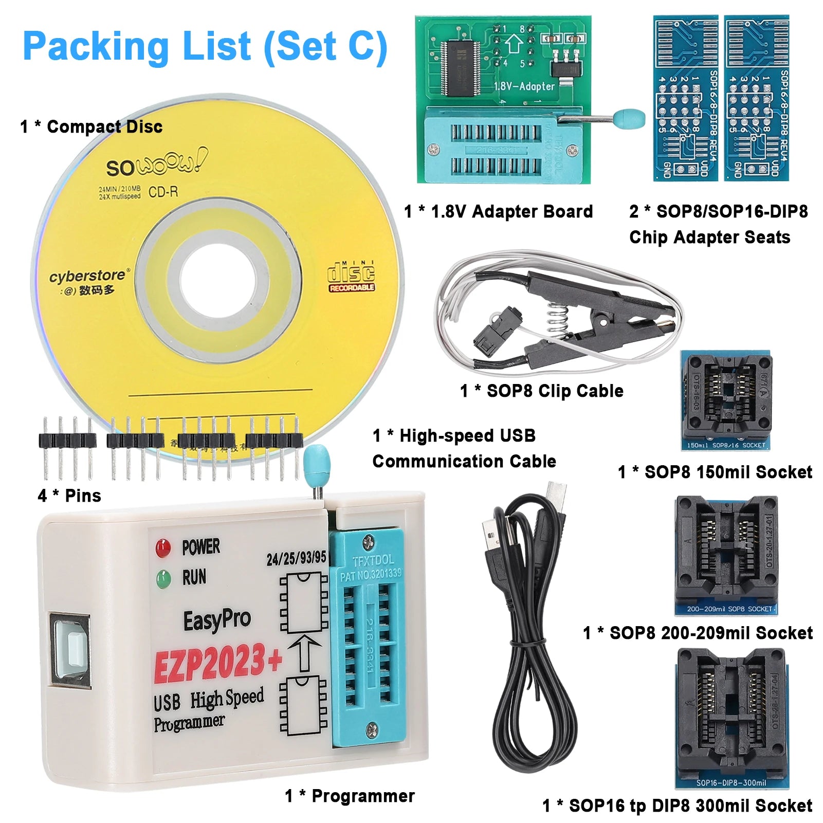 EZP2023+ High-Speed USB SPI Programmer Support 24/25/93/95 EEPROM 25 Flash Bios Chip Support detail image 9
