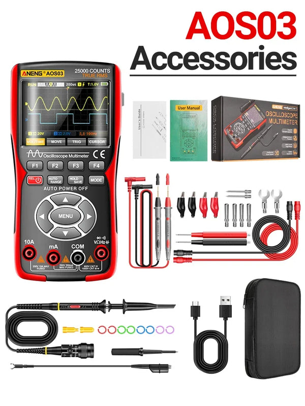 ANENG AOS03 Digital Multimeter 280MS Rate PC Waveform 50MHz Bandwidth Data Storage Dual detail image 8