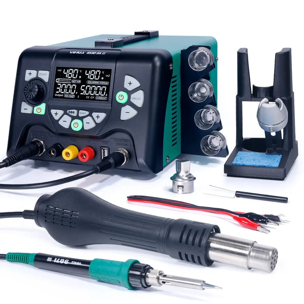 YIHUA 853D 5A II DC Power Supply With 970W Hot Air Soldering Station 3 in 1 Soldering Iron detail image 7
