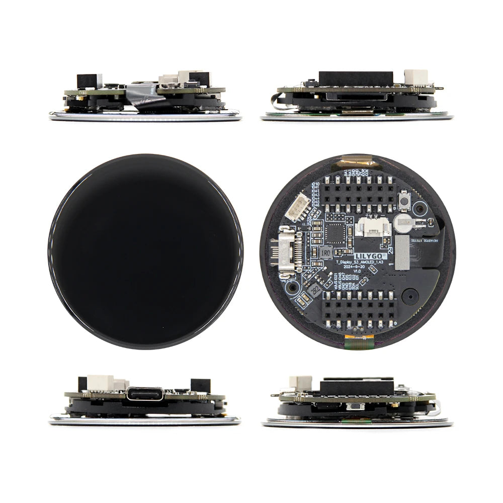 LILYGO® T-Display-S3 ESP32-S3 1.43-inch AMOLED Development Board WiFi Bluetooth Wireless Module Flash 16MB PSRAM 8MB For Arduino