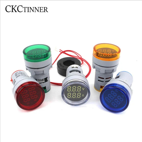 22mm AD16-22DVA Round LED Dual Display Volt Ampermeter Voltmeter 60-500V Ammeter Digital detail image 3