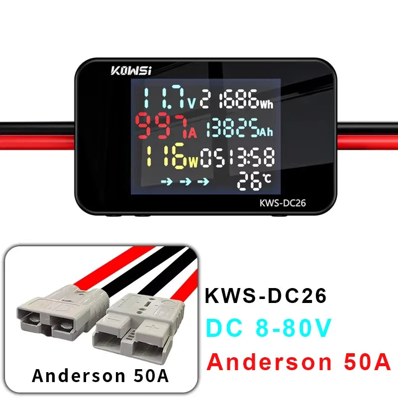 Battery Charging Tester Voltmeter Ammeter DC8-80V Voltage Current Power Test XT60 XT90 detail image 10