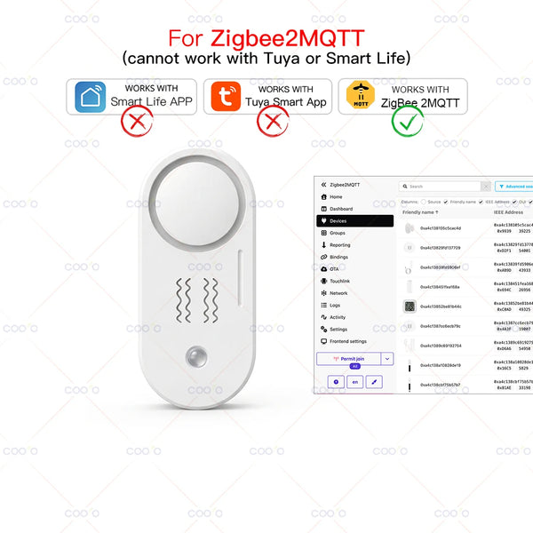 Tuya Zigbee Smart Siren Alarm 110dB Speaker Vibration Siren/ Sound Light Siren Sensor for Home Security work with Smart Life Z2M