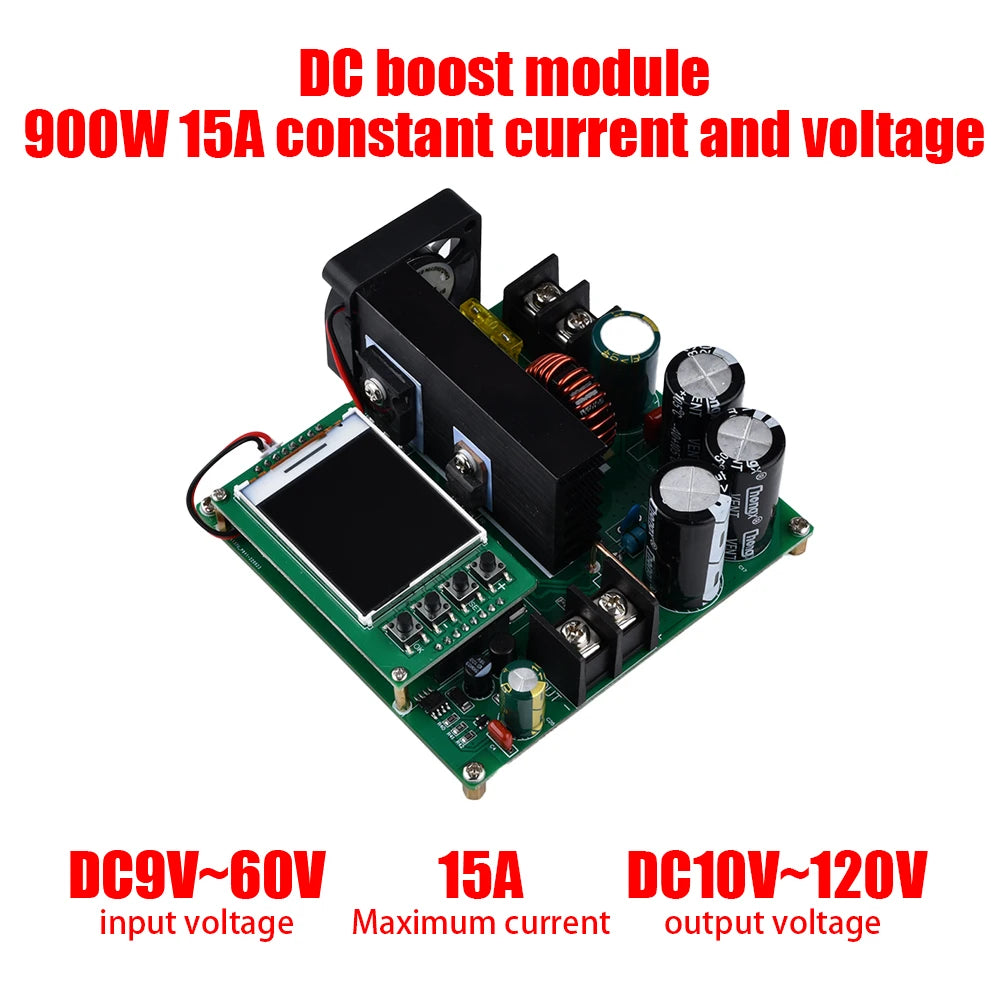 900W 15A Boost Converter DC-DC 9V~60V to 10V-120V LCD Display Control Step Up Module High detail image 6