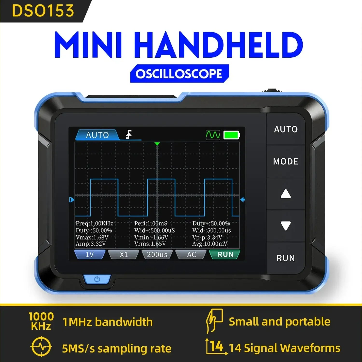 FNIRSI DSO153 Mini Oscilloscope Signal Generator Oscope Tool detail image 2