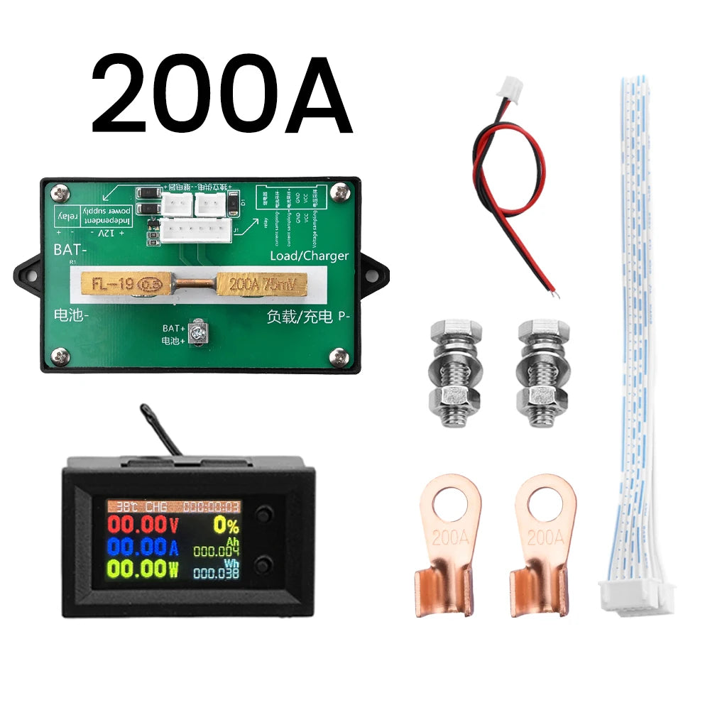 DC7~200V Digital Power Energy Voltmeter Ammeter Bi-Directional Metering Coulometer Battery detail image 11