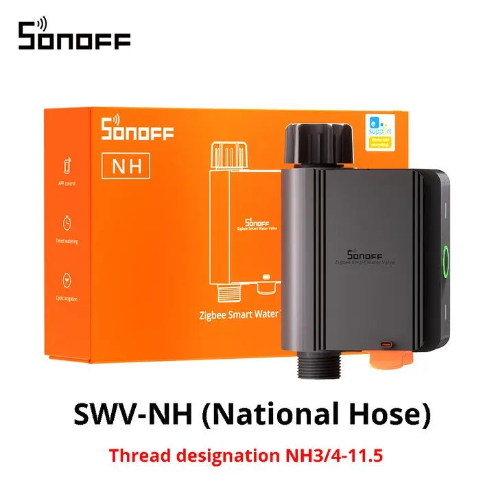 SONOFF SWV Zigbee 3.0 Smart Water Valve IP55 Sprinkler Controller Home Automate Irrigation Compatible with EWeLink Alexa Google
