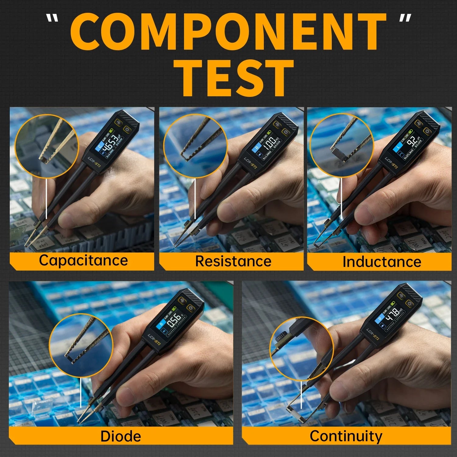 FNIRSI LCR-ST1 Smart Tweezer Mini Tester detail image 4