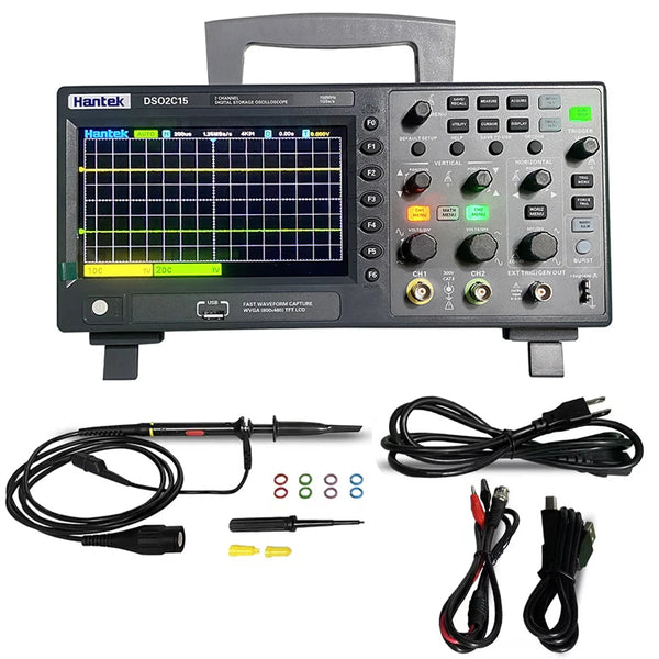 Hantek DSO2D15 Digital Oscilloscope DSO2C10 2D10 2 Channels 150MHz Oscilosc pio 25MHz Signal detail image 9