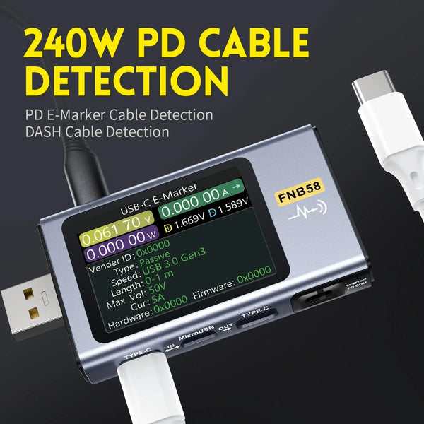 FNIRSI FNB58 Digital USB Voltmeter Ammeter Tester detail image 2