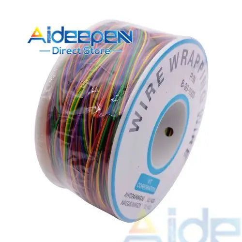 1Pcs 250M 30AWG Wire Cable 8 Color PCB Soldering Fly Iine Breadboard Jumper Colored Insulation Wrap Cable Tinned Pure Copper