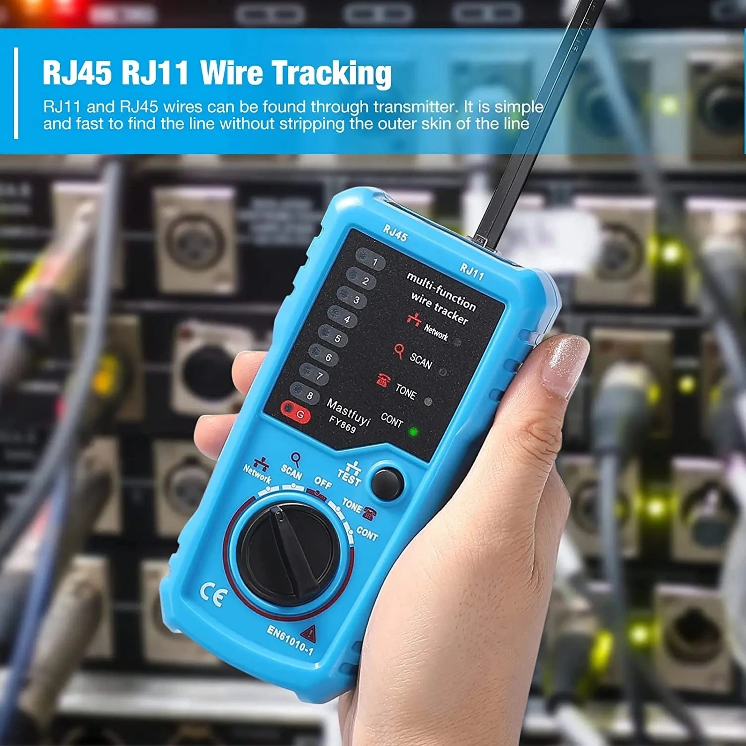 BSIDE FWT11 Network Cable Tracker Wire Tester RJ11 RJ45 Cat5Cat6 Ethernet LAN Detector Line detail image 3