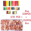 125/250/578Pcs Wire Ferrules Kit  Copper Crimp Connector Copper Connection Tube Terminal Connect and Protect The Connection