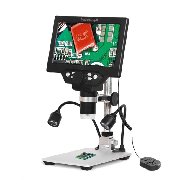 G1200 7-Inch Digital Microscope 1200x Continuous Zoom HD 12MP Industry Microscope Adjustable Stand Built product image