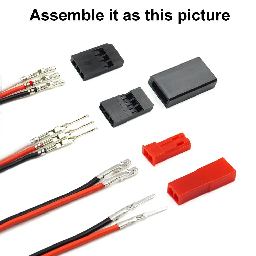 40 Sets Servo Plug Male Female Connector Crimp Pin Cable Kit Compatible JST SYP Futaba for detail image 6