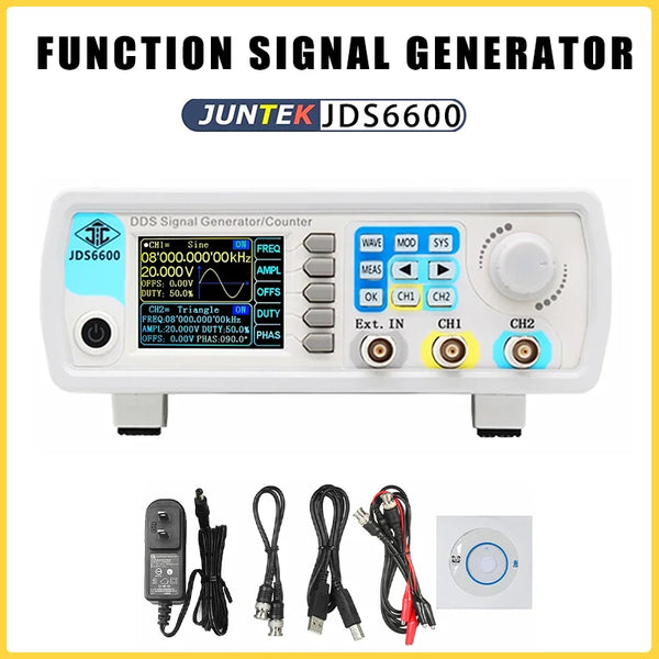 JDS6600 Series 15MHz-60MHz DDS Function Signal Generator CNC Dual-Channel Frequency Counter Arbitrary Wav product image