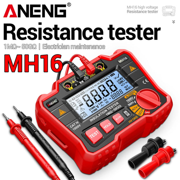 ANENG MH16 Ohm Tester Digital Multimeter Megometro Insulation Earth High Voltage Resistance Meter Tester product image