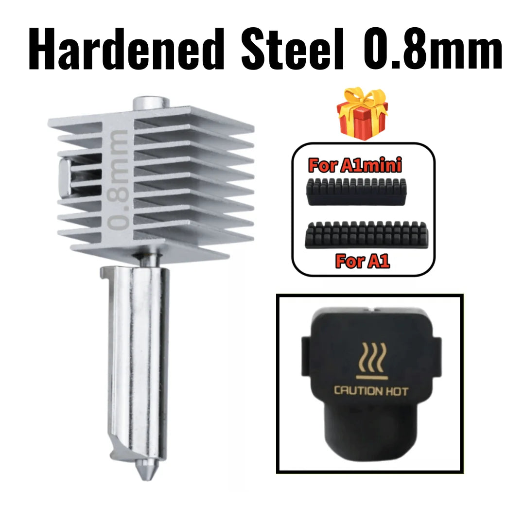 For Bambu Lab A1/A1MINI Nozzle Hardened steel Integrated A2L Hotend Kit High-Precision A1 Nozzles Same As Original High Quality