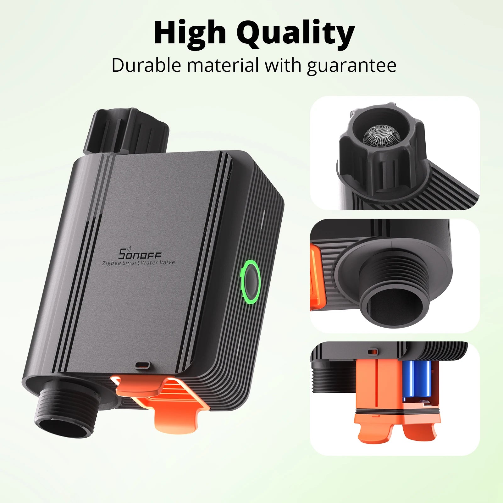 SONOFF SWV Zigbee 3.0 Smart Water Valve IP55 Sprinkler Controller Home Automate Irrigation Compatible with EWeLink Alexa Google