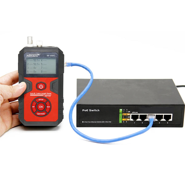 NOYAFA NF-858C Network Cable Tester Trace Line Locator POE BNC Finder Port Blinking Red detail image 3