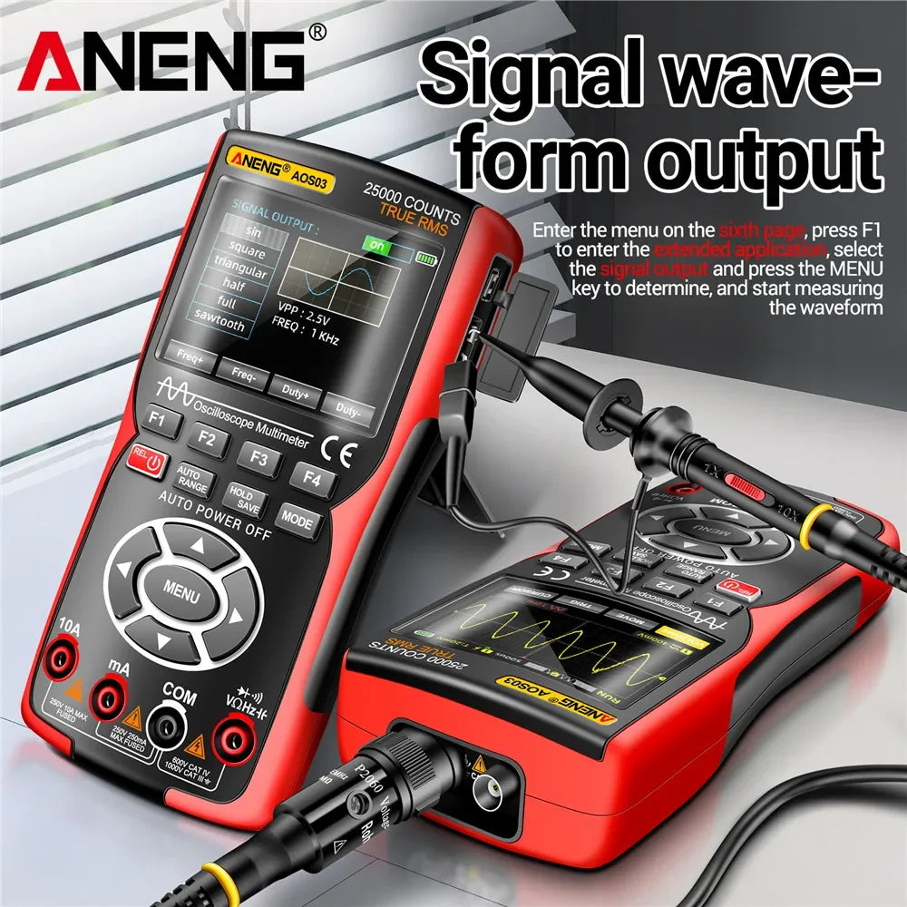 ANENG AOS03 Digital Multimeter 280MS Rate PC Waveform 50MHz Bandwidth Data Storage Dual detail image 4