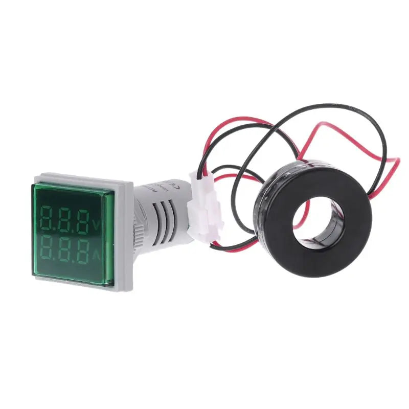 Square Dual Display Voltmeter & Ammeter LED Digital Voltage Gauge AC 60-500V 0-100A Current detail image 12
